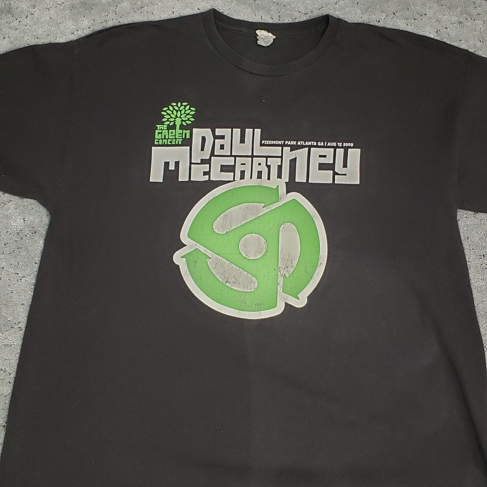 Paul‎ McCartney Concert Tee Adult XL Black Piedmont Park Green Concert 2009 Rock